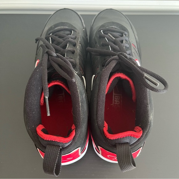 Nike Mens 11.5 Power Channel Cleats Football Black Red White 2008 - Picture 7 of 14